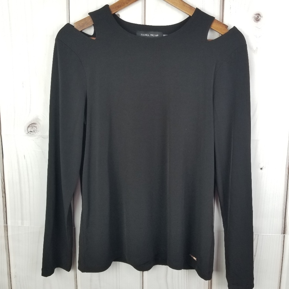 Ivanka Trump✨Black Shoulder Cut Out Top